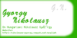 gyorgy nikolausz business card